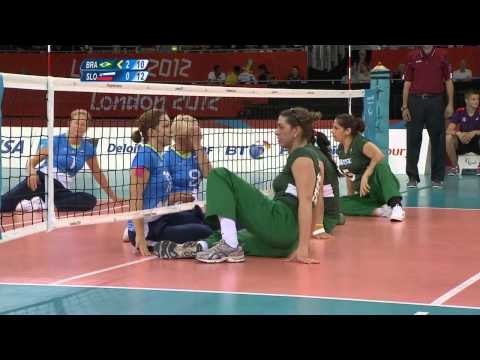 Siting volleyball (women) - Brazil v Slovenia - London 2012 Paralympic Games
