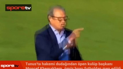 Download Video: Hakemi dudağından öpen başkana ömür boyu men cezası