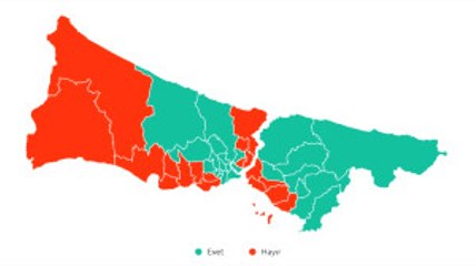 İstanbul'da Evet ve Hayır Oyları Başabaş gidiyor