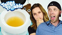 Drinking from the Toilet! Hasbro Gaming Toilet Trouble DCTC Toy Challenges