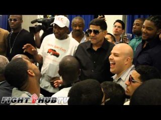 Danny Garcia gets into a confrontation during the May Day Post Fight Press Conference
