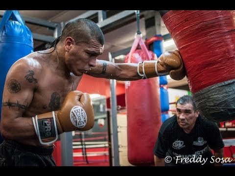 Daniel Ponce de Leon vs. Abner Mares: De Leon killing the bags and hitting abs
