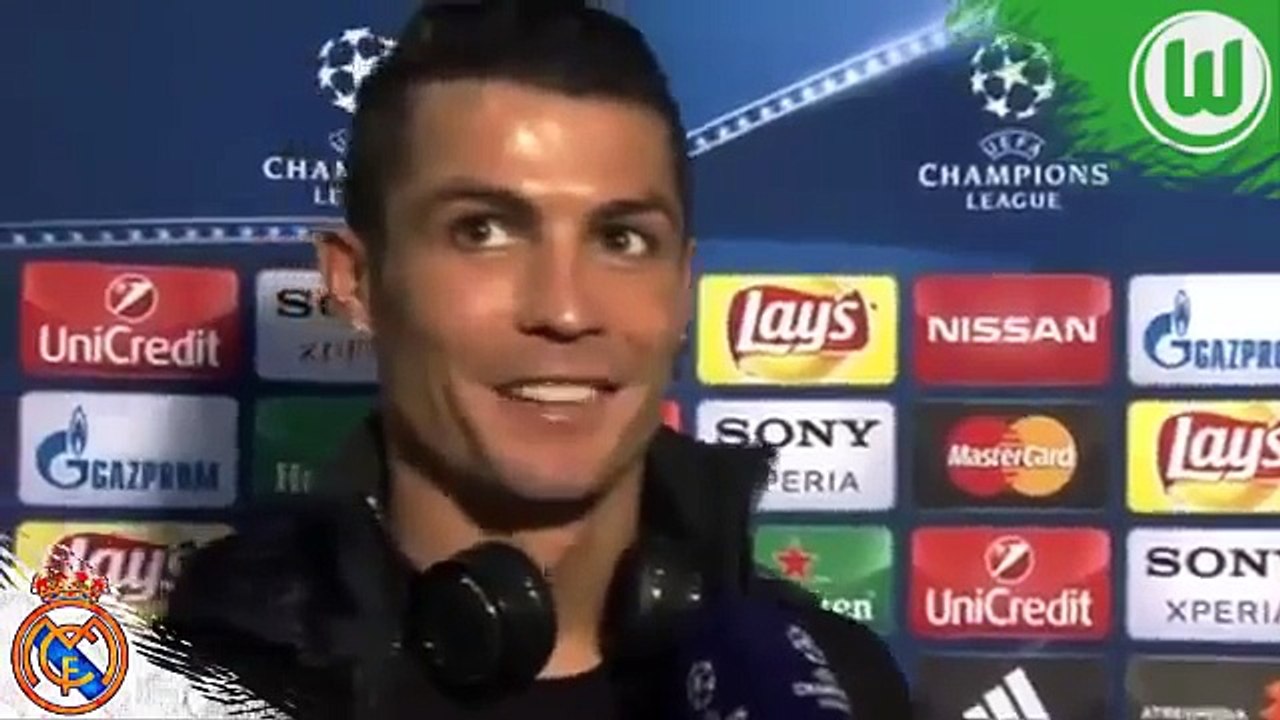 Cristiano Ronaldo Interview after the match vs Wolfsburg   Real Madrid