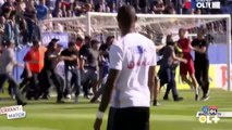 Les joueurs lyonnais agressés supporters à Bastia  - Bastia fans attack lyon players - 16.04.2017 ᴴᴰ