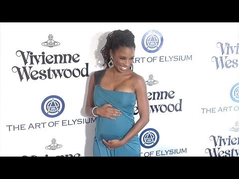 Shanola Hampton Shows Belly Bump The Art of Elysium 2016 HEAVEN Gala Red Carpet