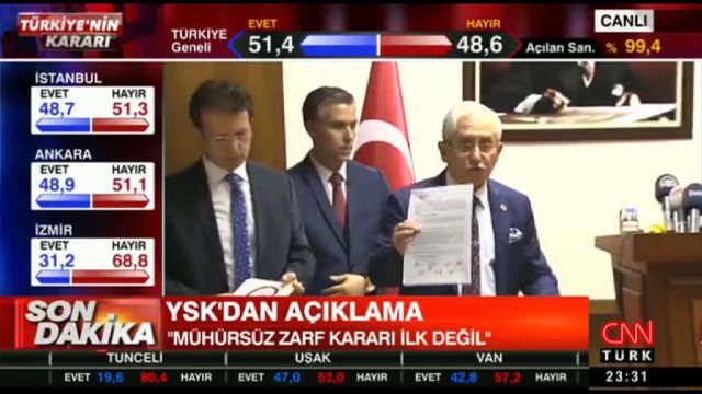 YSK Başkanı mühürsüz pusulaları böyle savundu