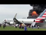 American Jet's tyre catches fire at Chicago airport; Watch video |Oneindia News