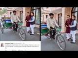 Paytm CEO takes rickshaw to meet UP CM Akhilesh Yadav, tweet goes viral | Oneindia News