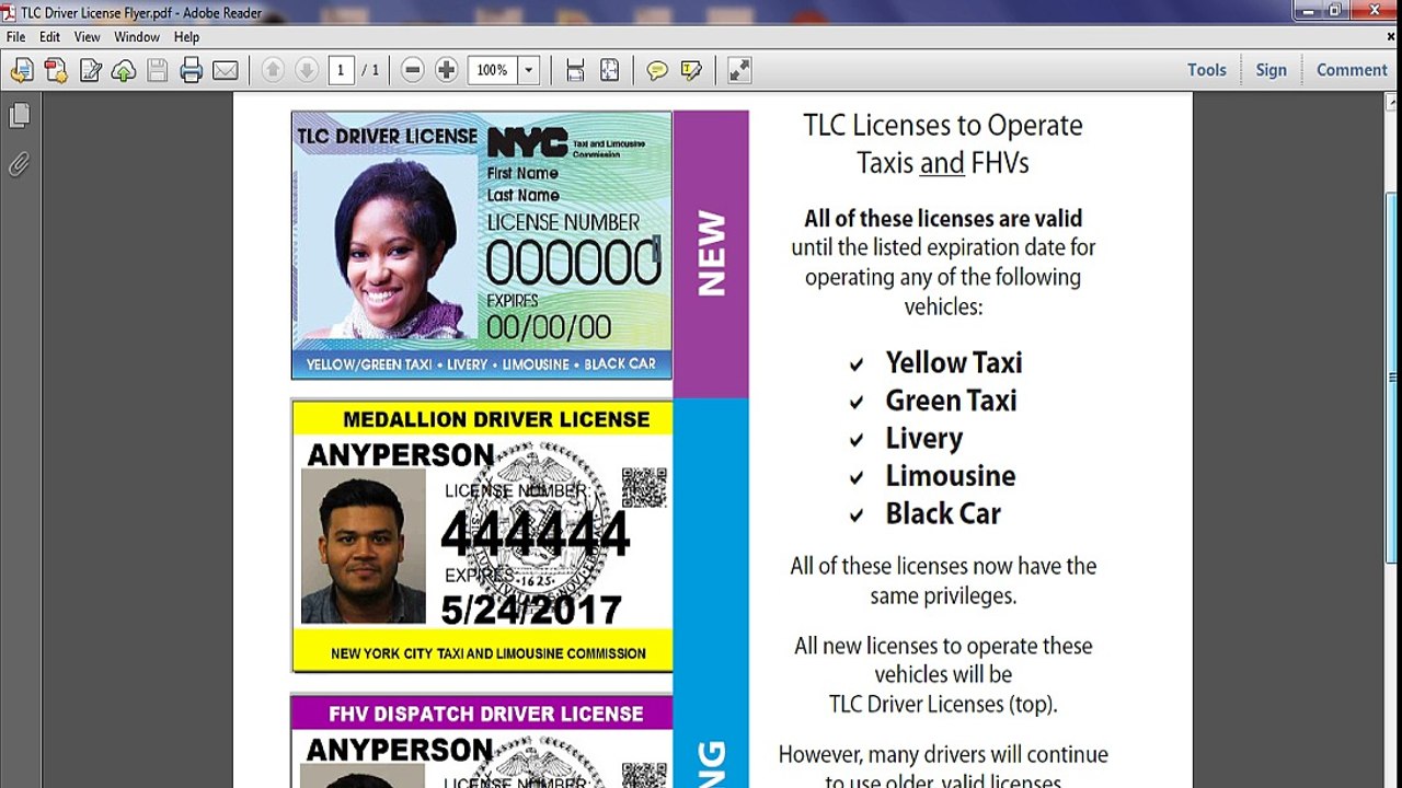 New TLC Driver License NYC