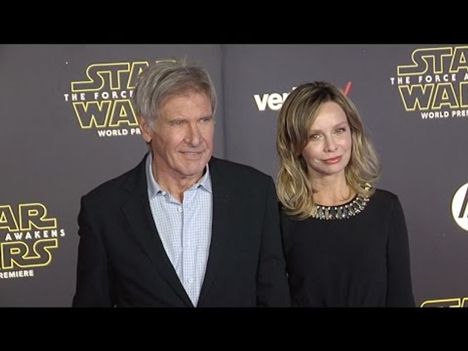 Han Solo Harrison Ford & Calista Flockhart "Star Wars The Force Awakens" World Premiere