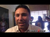 Oscar De La Hoya talks 50 cent's tweets 