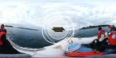 Boating off Vancouver Island in 4k 360 video near Chatham islands by ThisIsMeInVR