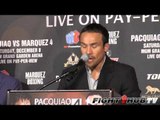 Manny Pacquiao vs. Juan Manuel Marquez 4: press conference highlights