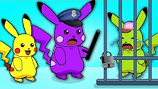 Mega Pikachu eating magic cake pop, Finger family songs w- Pikachu pokemon cartoon and animation