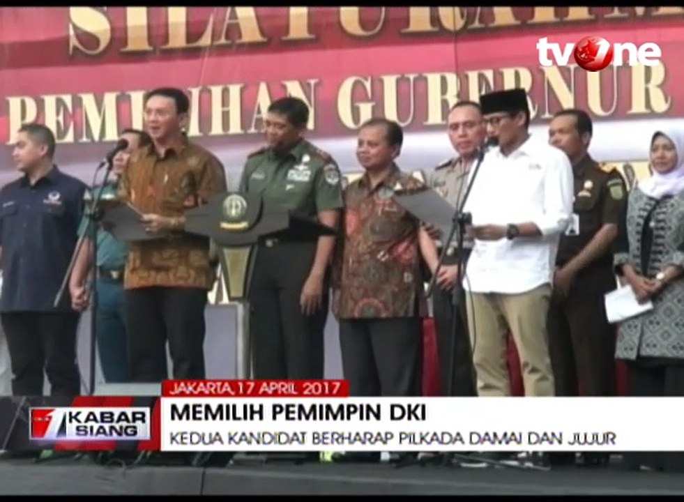 Peserta Pilkada DKI dan Lembaga Gelar Deklarasi Damai