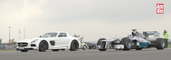 VÍDEO: Drag Race: Mercedes-F1 W03 contra Mercedes SLS AMG Black Series