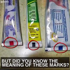 Did you know the meaning of these marks on your toothpaste?