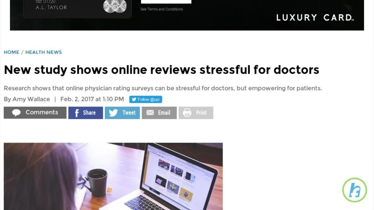 Doctors Feel Pressured by Online Reviews, Study Finds