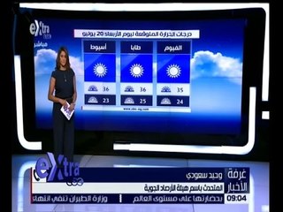 غرفة الأخبار | تعرف على درجات الحرارة المتوقعة ليوم الاربعاء 20 يوليو 2016