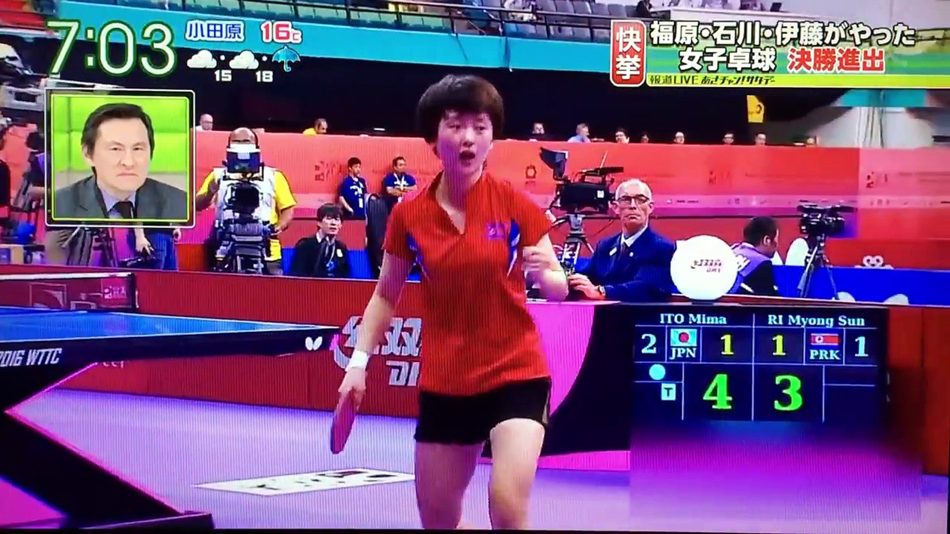 快挙 女子卓球決勝進出 北朝鮮との息詰まる攻防 あさﾁｬﾝ ｻﾀﾃﾞｰ Video Dailymotion