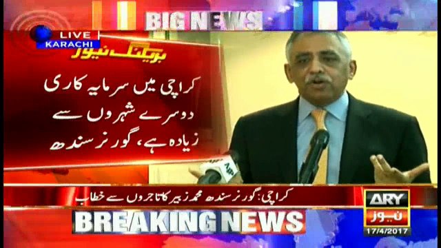 If Karachi prospers, Pakistan will prosper, Governor Sindh