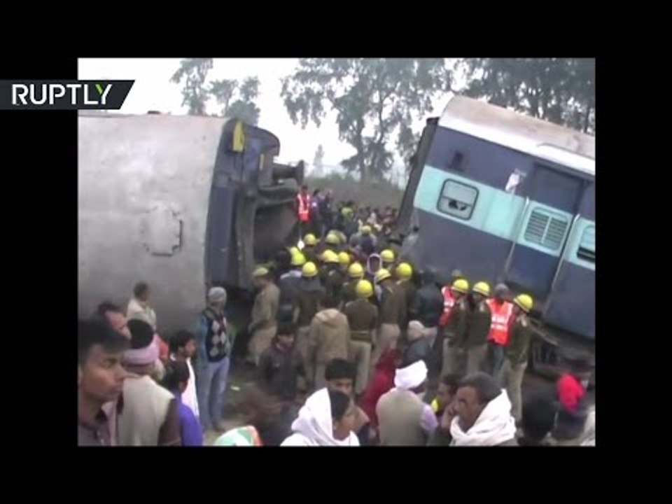 RAW: Dozens injured after train derailment in India