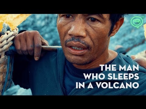 Kawah Ijen sulfur mine in Indonesia | The Man Who Sleeps In A Volcano | Coconuts TV