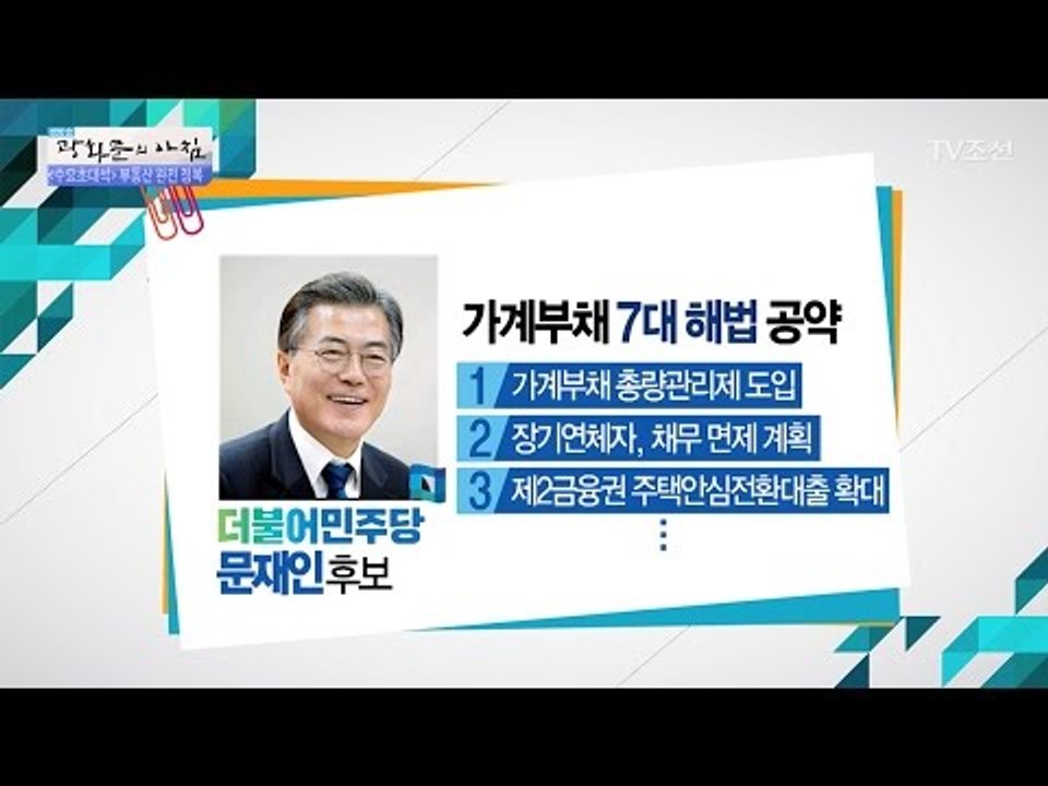 증가하는 가계부채, 대선 후보들의 정책은? [광화문의 아침] 461회 20170412