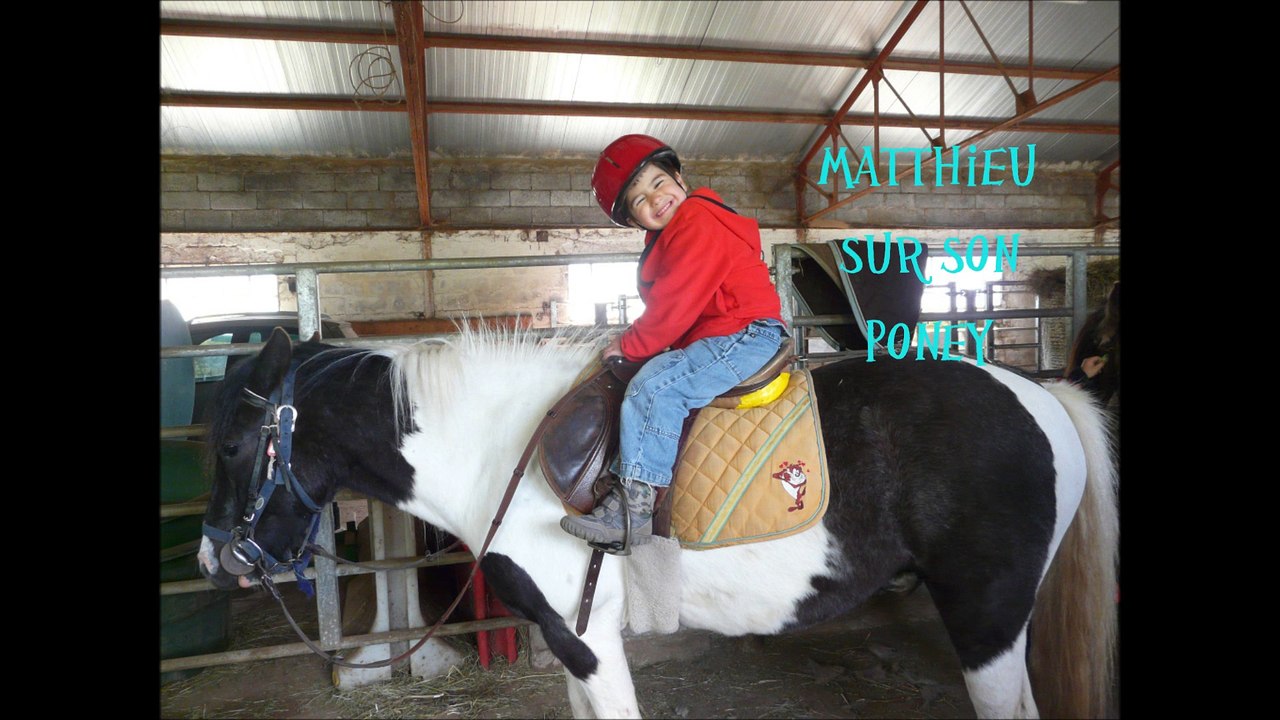Activité de poney de Matthieu et Vinciane au printemps 2015