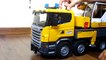 Big truck crane from Bruder  SCANIA  Liebherr Toy  Review  Technology for kids-se