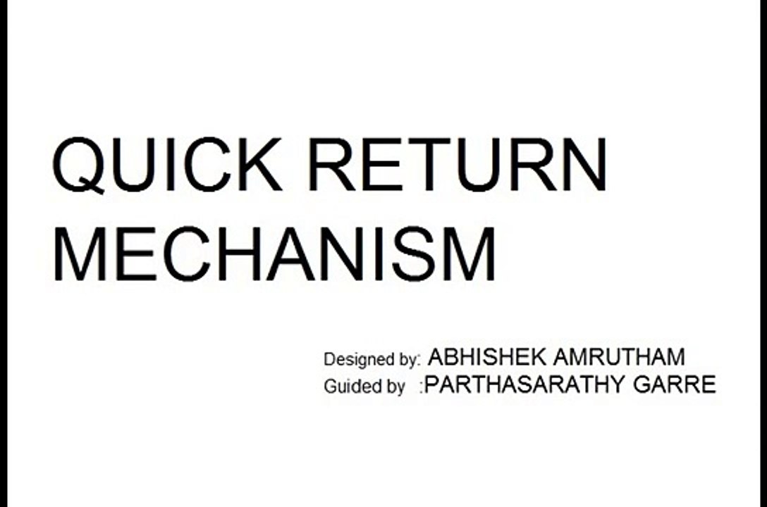 #1 QUICK RETURN MECHANISM IN CATIA V5 DMU KINEMATICS