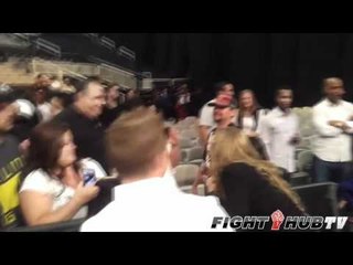 Mauro Ranallo raps about Ronda Rousey as she gets mobbed at Strikeforce Event