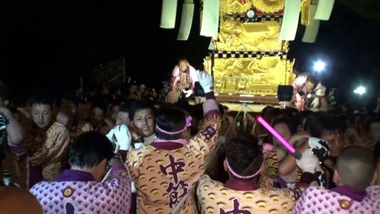 平成２８年　新居浜太鼓祭り　内宮担上げ　中筋太鼓台新調　ノーバンで