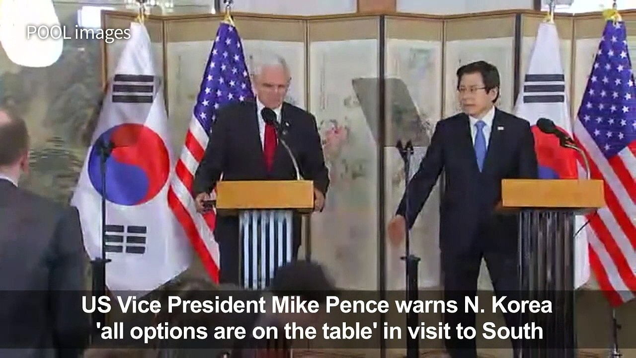 US 'strategic patience' era over with North Korea: Pence