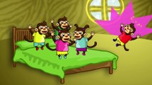 5 Little Monkeys | BASHO & FRIENDS | Nursery Rhymes for Kids