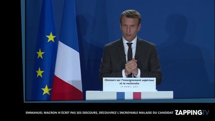 Emmanuel Macron n’écrit pas ses discours, découvrez l’incroyable malaise du candidat (Vidéo)