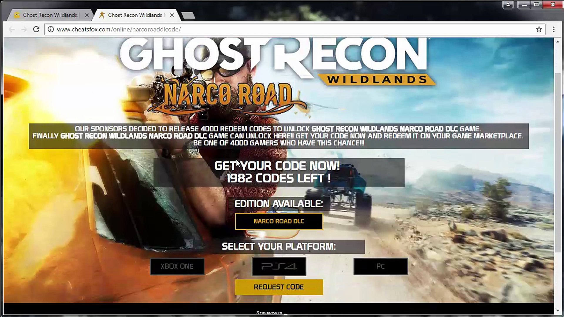 How to GetGhost Recon Wildlands Narco Road DLC Codes Giveaway - video Dailymotion