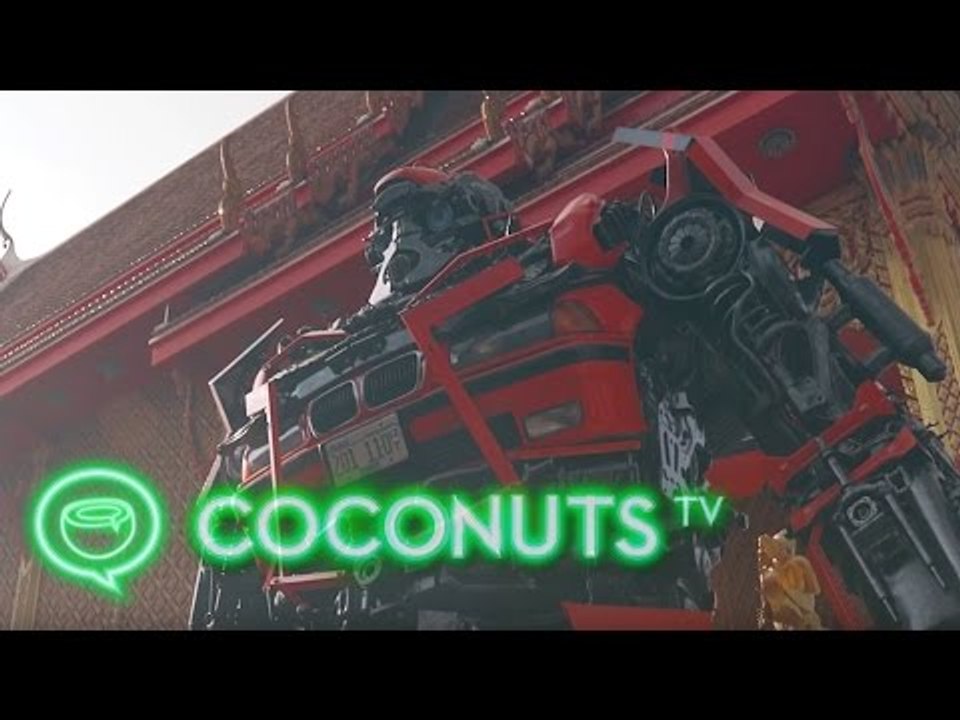 Why are there so many 'Transformers' sculptures at Thai buddhist temples? | Coconuts TV