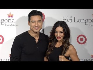 Mario Lopez & Courtney Mazza arrive at Eva Longoria Foundation Dinner 2015 Red Carpet