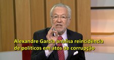 Alexandre Garcia analisa reincidência de políticos em atos de corrupção