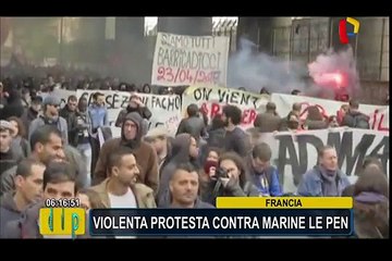 Se registran enfrentamientos por manifestación contra Marine Le Pen en París