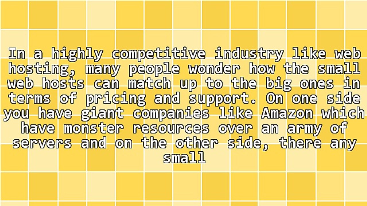Can A Small Web Hosting Provider Compete With The Big Ones?