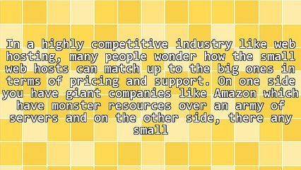 Can A Small Web Hosting Provider Compete With The Big Ones?