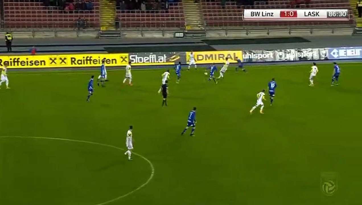Marko Raguz Goal HD - Blau-Weiß Linz 1-1 LASK Linz - 17.04.2017 HD