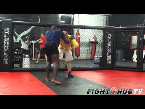 Phil Davis wrestling drills and techniques prepares for Rashad Evans