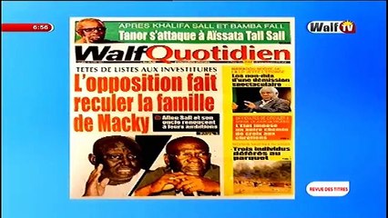 Revue de presse Walftv du 18 avril 2017