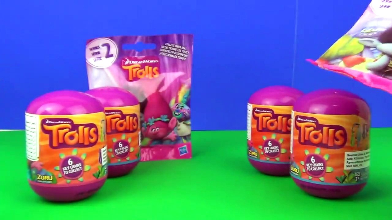 TROLLS Surprises Blind Bags & Surprise Eggs Figures Key Chains Dreamworks Movie Toy