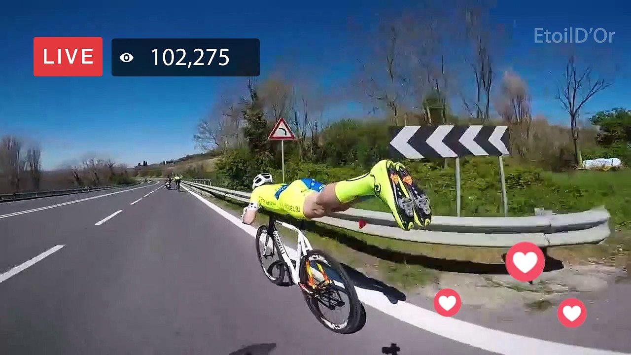 Un cycliste se prend pour Superman et descend comme une fusée