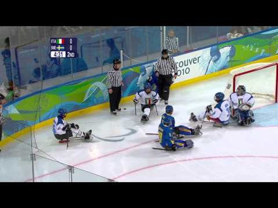 Sweden v Italy - ice sledge hockey - Vancouver 2010 Paralympic Winter Games