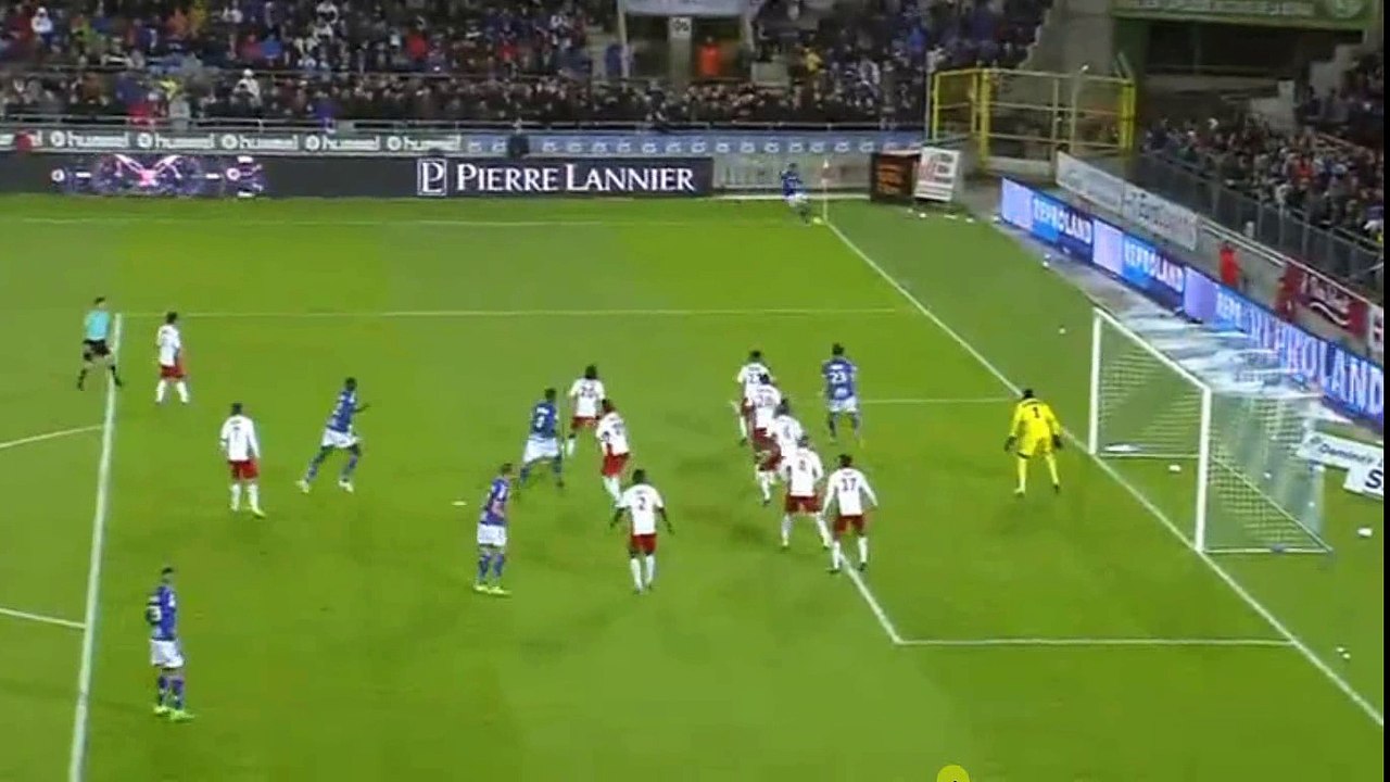 Baptiste Guillaume Goal - Racing Strasbourg vs AC Ajaccio 4-1 17.04.2017 (HD)